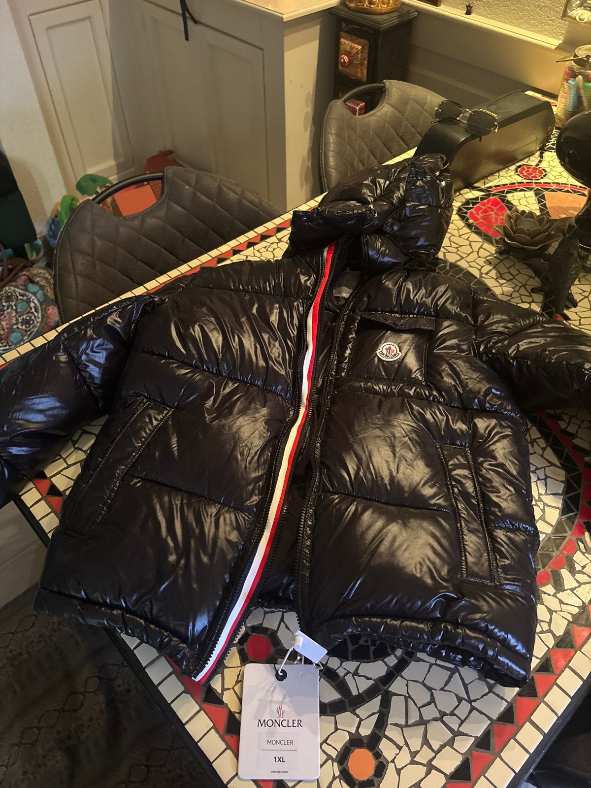 Moncler Puffer Jas Zwart - Maat 1XL, Ophalen of Verzenden, Nieuw, Maat 56/58 (XL), Zwart