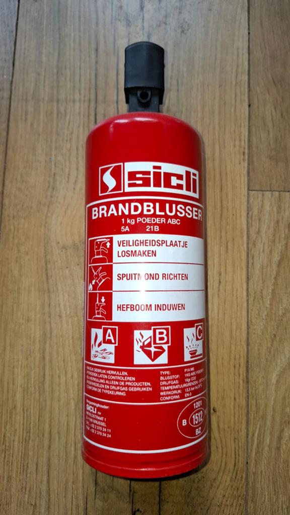 Sicli Brandblusser 1 kg Poeder ABC - Nieuwstaat, Ophalen, Zo goed als nieuw, Brandblusser