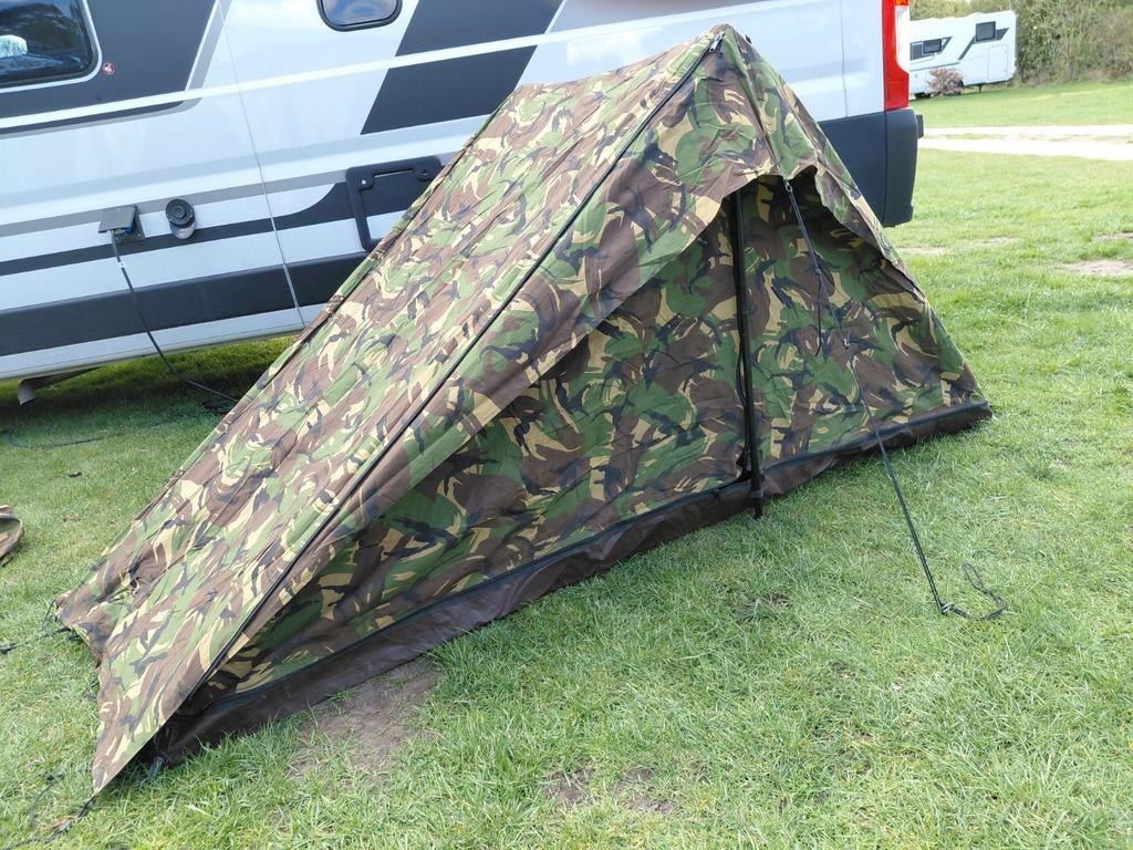 Defensie Pup Tent - Compleet en Klaar voor Gebruik, Ophalen of Verzenden, Gebruikt, Tot en met 2