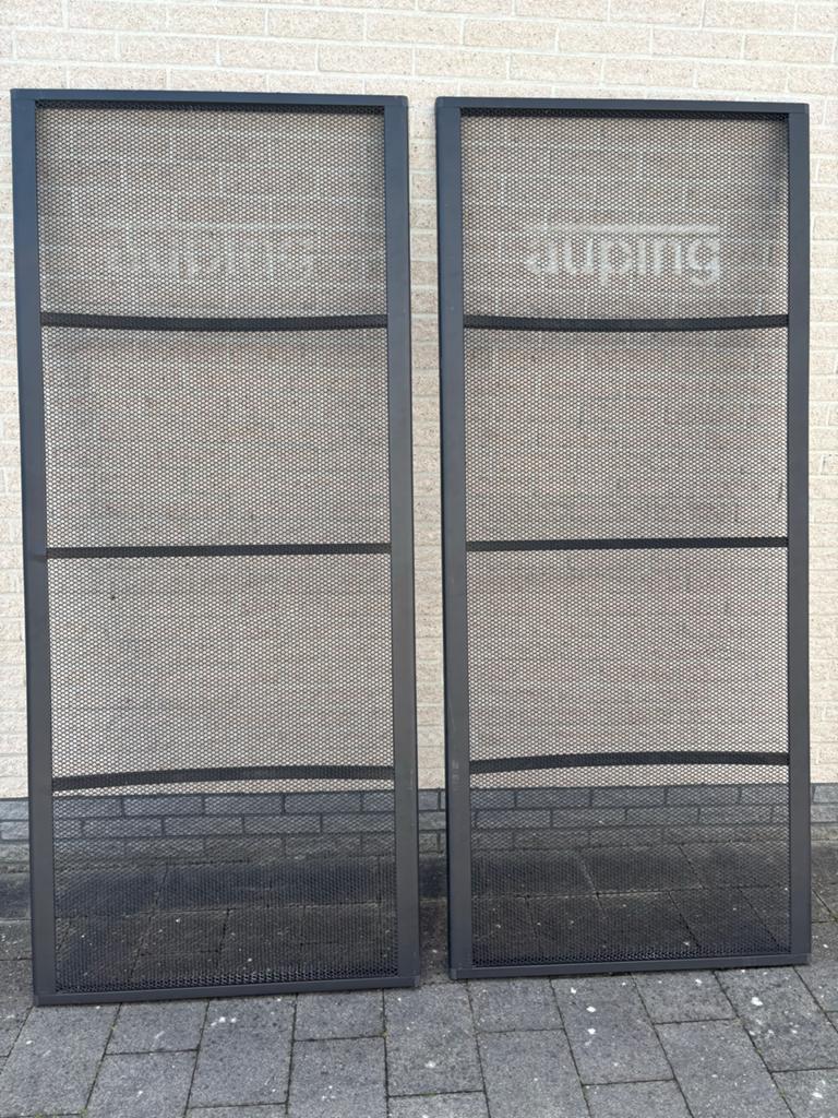 Set van 2 Auping spiraalbodems, zwart, 90x206 cm., Ophalen, Gebruikt