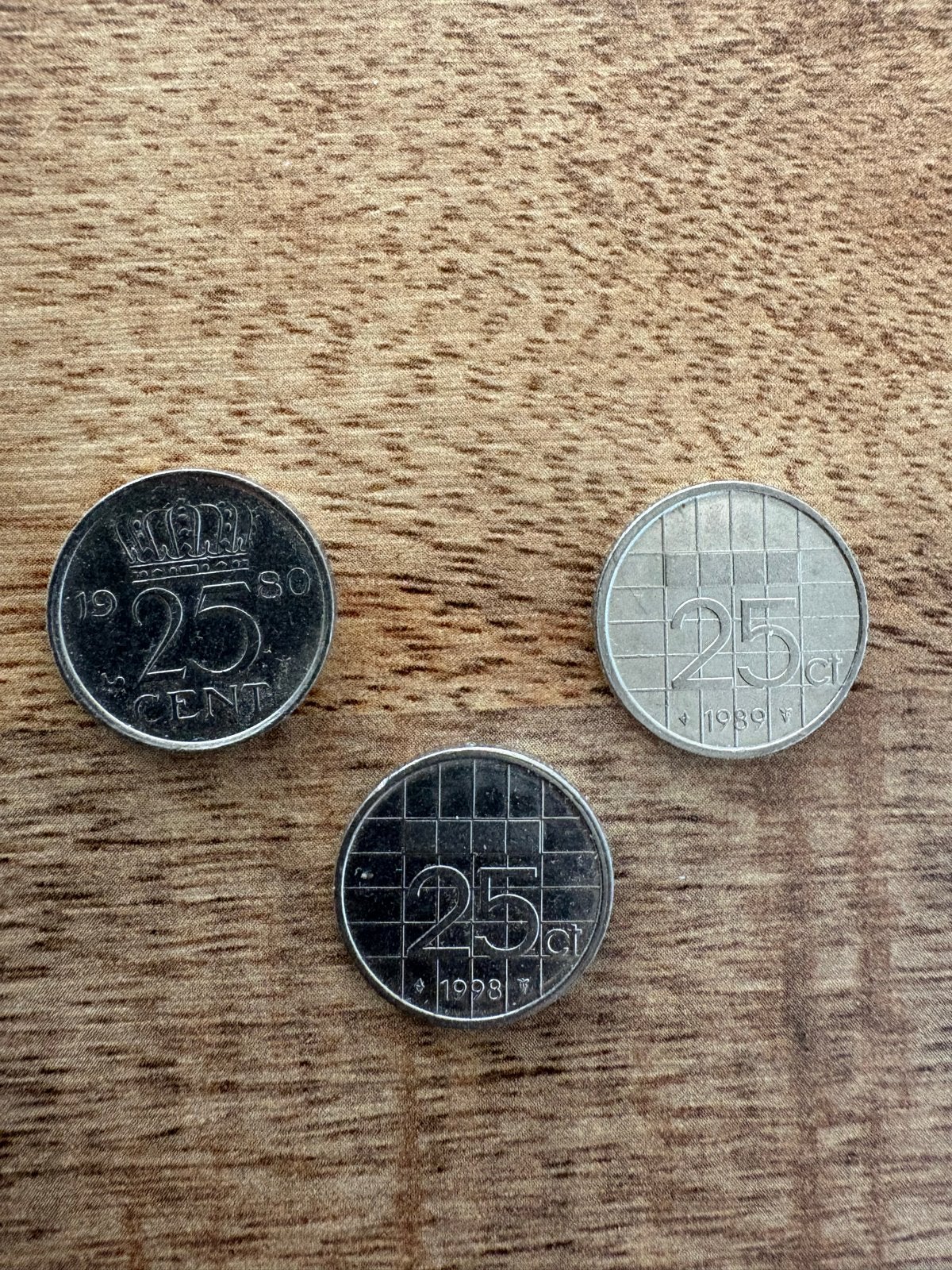 3 kwartjes: 1 Juliana, 2 Beatrix, Ophalen of Verzenden, Koningin Beatrix, 25 cent, Setje