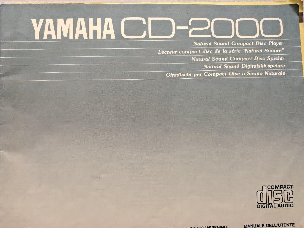 Yamaha CD-2000 cd speler handleiding, Verzenden, Gebruikt, Overige merken