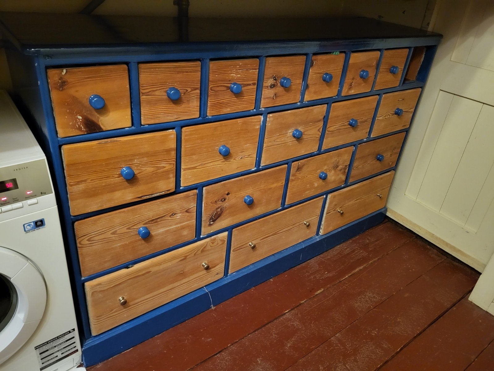 Apothekerskast, handgemaakt met houtverbindingen, Ophalen of Verzenden, Zo goed als nieuw, 25 tot 50 cm