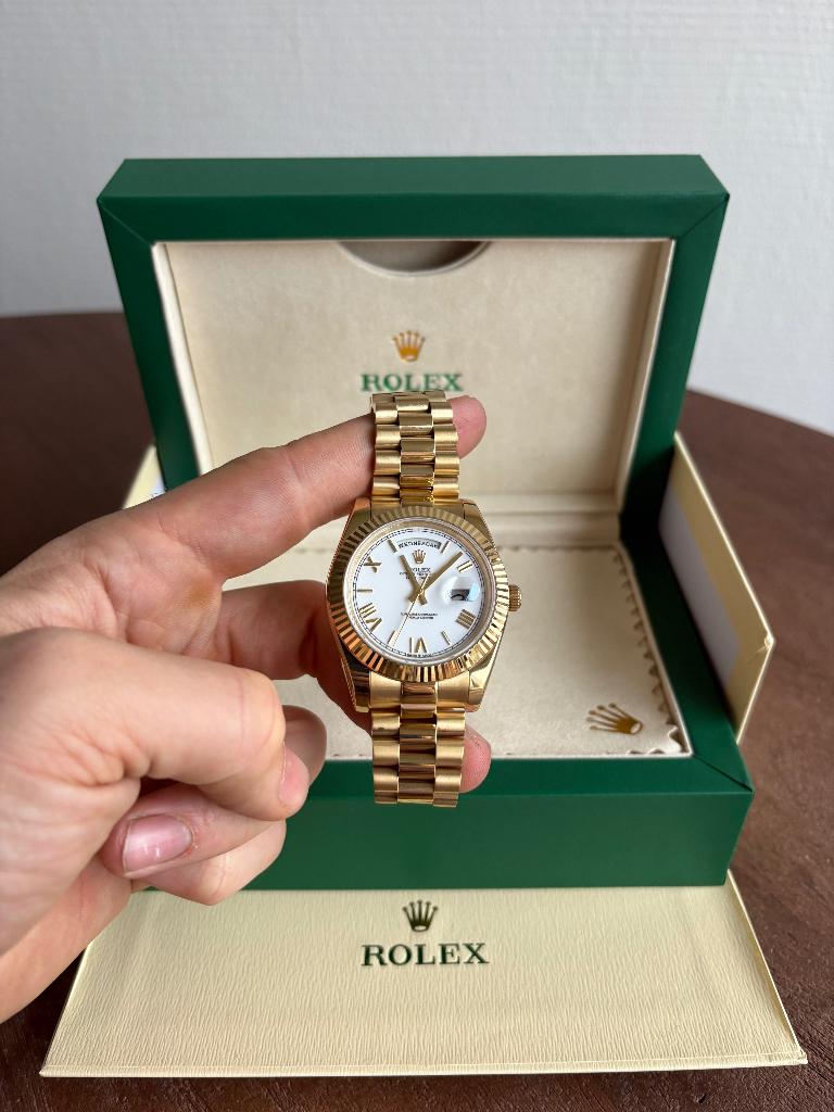 Rolex Day-Date 36 | White Roman Dial | President band, Overige merken, Staal, Polshorloge, Nieuw
