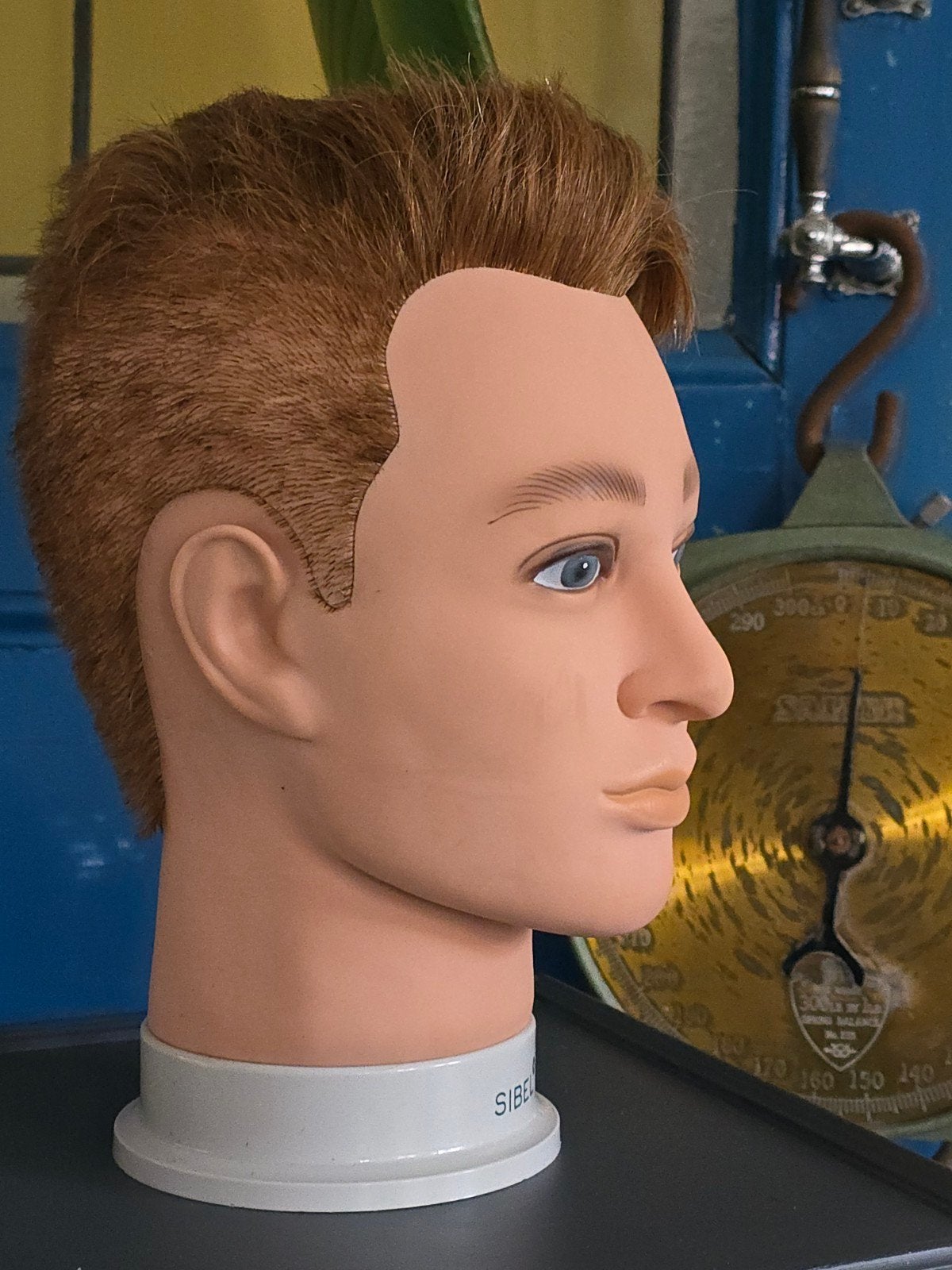 Vintage origineel Sibel mannenhoofd mannequin echt haar €29, Ophalen of Verzenden, Zo goed als nieuw, Persoonlijke verzorging