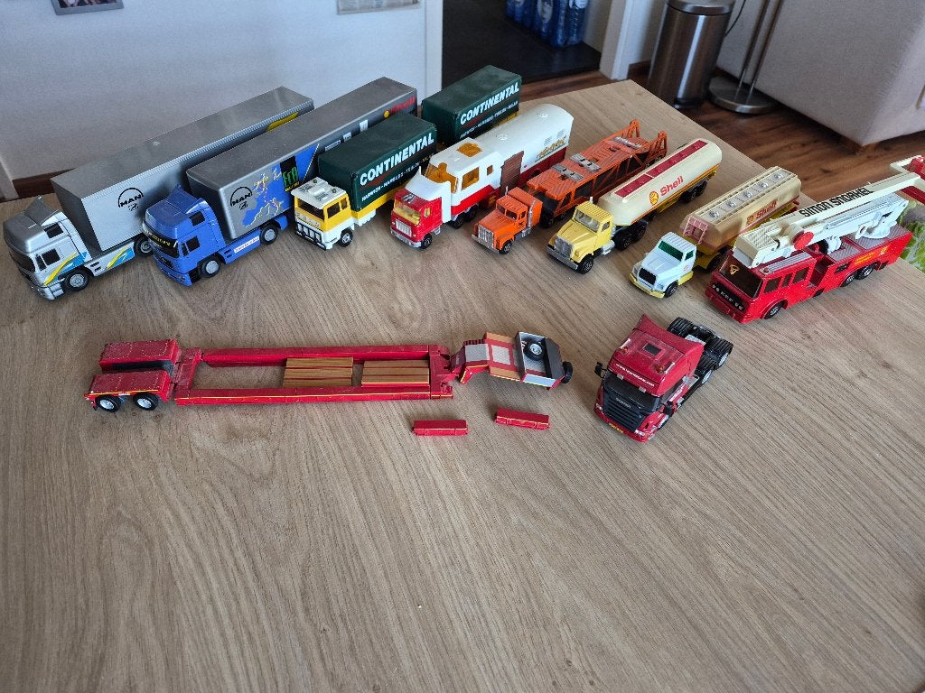 9x vrachtwagen modellen Conrad Majorette Matchbox ERTL NZG, Ophalen of Verzenden, Gebruikt, Bus of Vrachtwagen, Conrad