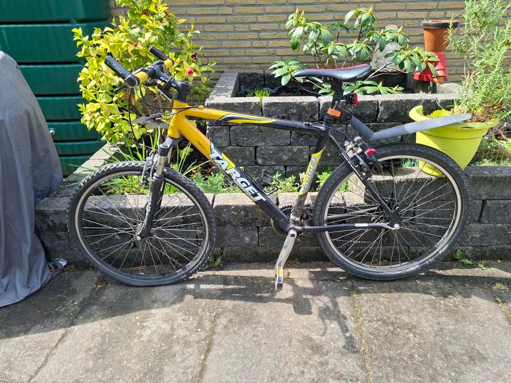 Target Mountainbike - Zwart/Geel, Gebruikt, Hardtail, 53 tot 57 cm, Ophalen