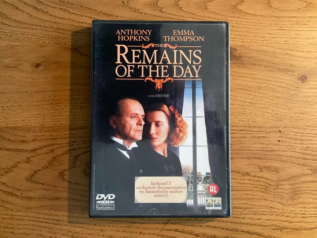 1) The Remains of the Day, Anthony Hopkins, Emma Thompson., Alle leeftijden, Ophalen of Verzenden, Zo goed als nieuw