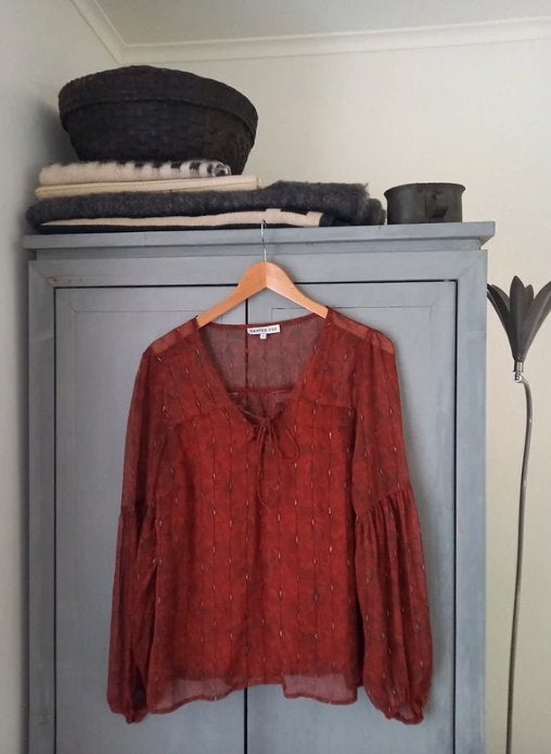 Prachtige Harper & Yve Blouse met Gouden Lurex / Glitter S, Overige kleuren, Ophalen of Verzenden, Zo goed als nieuw, Maat 36 (S)