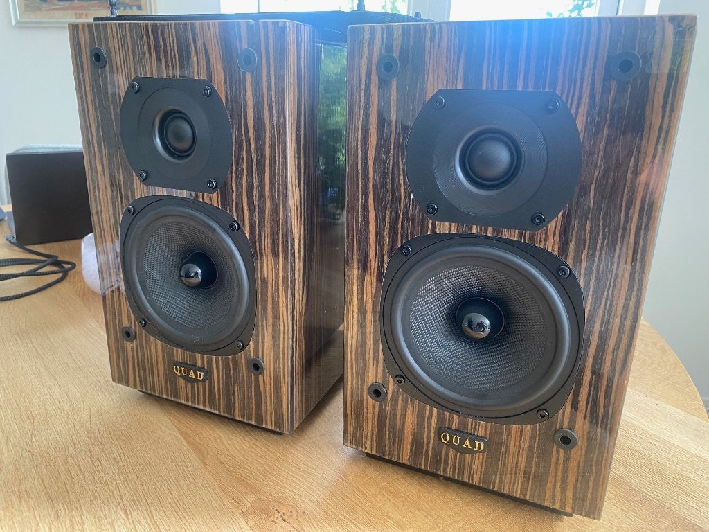 quad 77-11l bookshelf speakers 2 stuks, Audio, Tv en Foto, Luidsprekers, Zo goed als nieuw, 60 tot 120 watt, Boekenplank luidspreker
