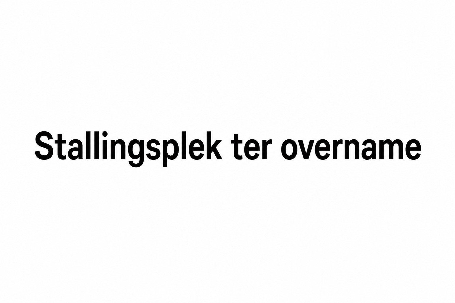 Stallingsplek Parki Boekel ter overname, Ophalen of Verzenden