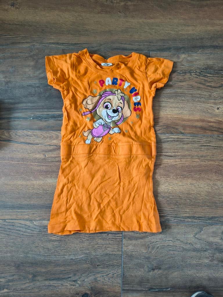Oranje jurk Paw Patrol Skye maat 104, Ophalen of Verzenden, Zo goed als nieuw, Meisje, Jurk of Rok