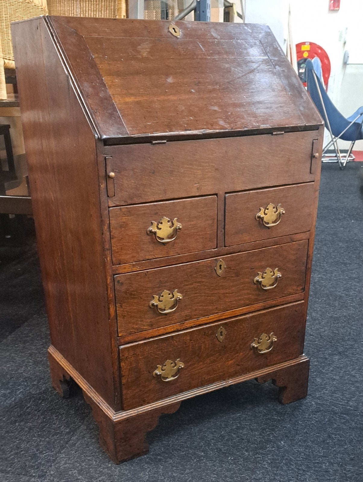 Antiek Engels secretaire uit 1750 Prachtige Patin, Ophalen