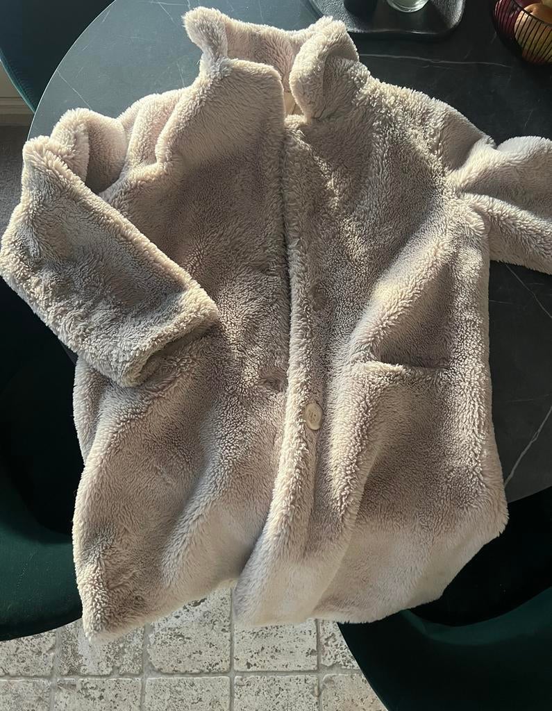 Teddy jas beige, Kleding | Dames, Jassen | Winter, Ophalen of Verzenden, Zo goed als nieuw, Maat 38/40 (M), Beige