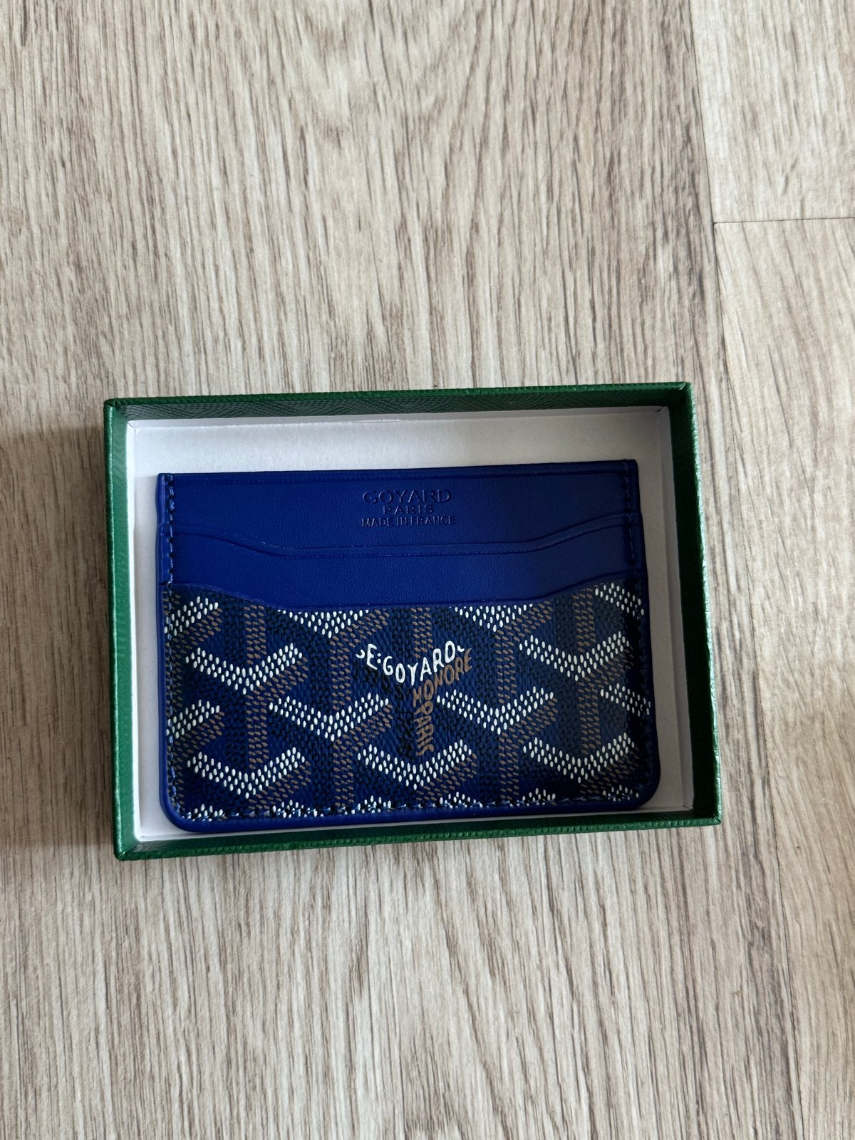 Goyard Portemonnee Kaarthouder - Luxe en Compact, Sieraden, Tassen en Uiterlijk, Portemonnees, Overige merken, Blauw, Ophalen of Verzenden