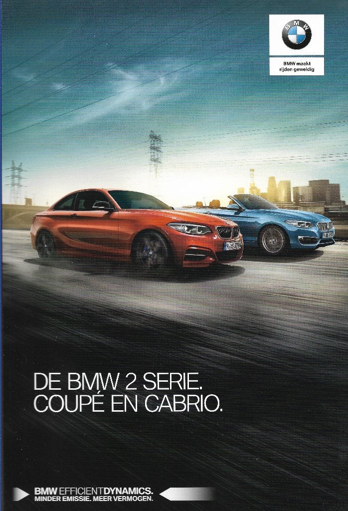 BMW 2 serie coupe en cabrio folder, Ophalen of Verzenden, Zo goed als nieuw, BMW