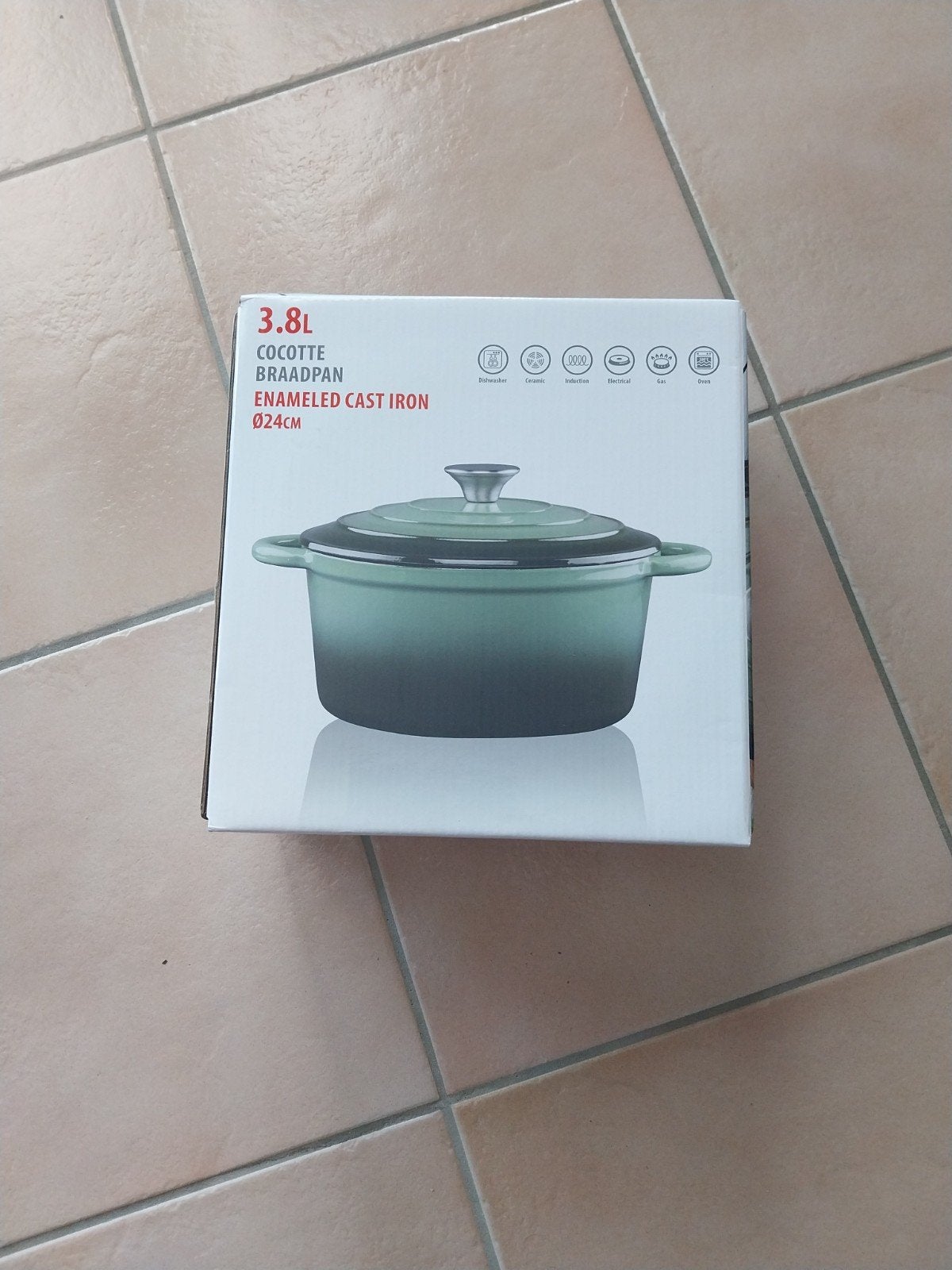 Pan 3.8 ltr NIEUW, Huis en Inrichting, Geschikt voor inductie, Ophalen, Nieuw, Gietijzer