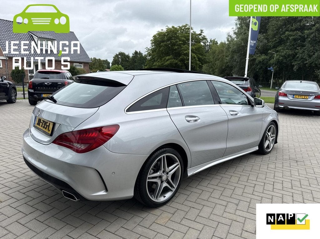 Mercedes CLA-klasse 180 Ambition AMG line|Pano|Camera|Alcant, Auto's, Mercedes-Benz, CLA, 730 kg, Gebruikt, 4 cilinders