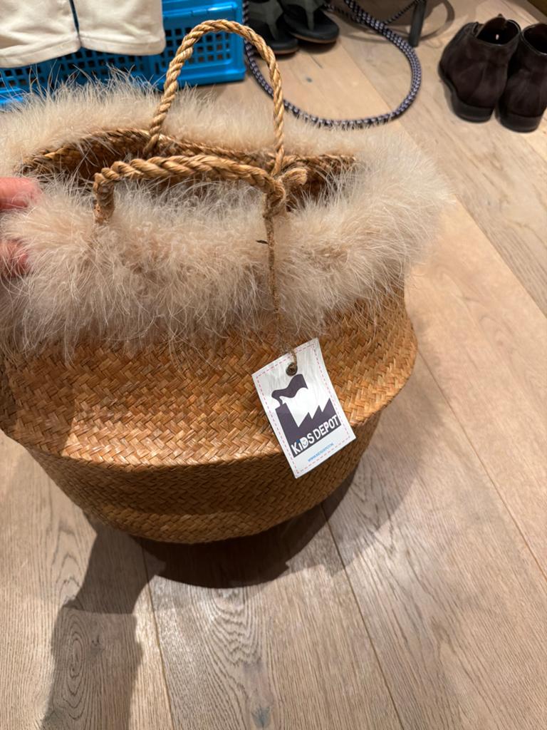Kidsdepot Fera mand M naturel/goud met bont, Mand, Rond, Nieuw, Ophalen of Verzenden