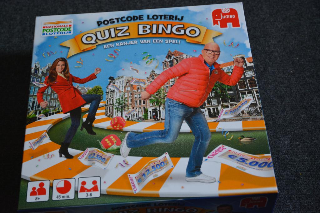 NIEUW Postcode loterij quiz bingo kado tip/rookvrij huis, Hobby en Vrije tijd, Gezelschapsspellen | Bordspellen, Nieuw, Vijf spelers of meer