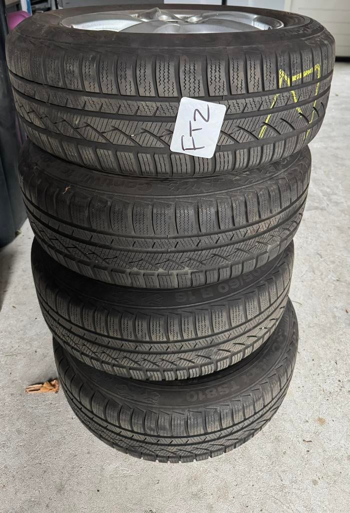 Set Continental winterbanden, inclusief velgen, Ophalen, Gebruikt, 16 inch, Banden en Velgen