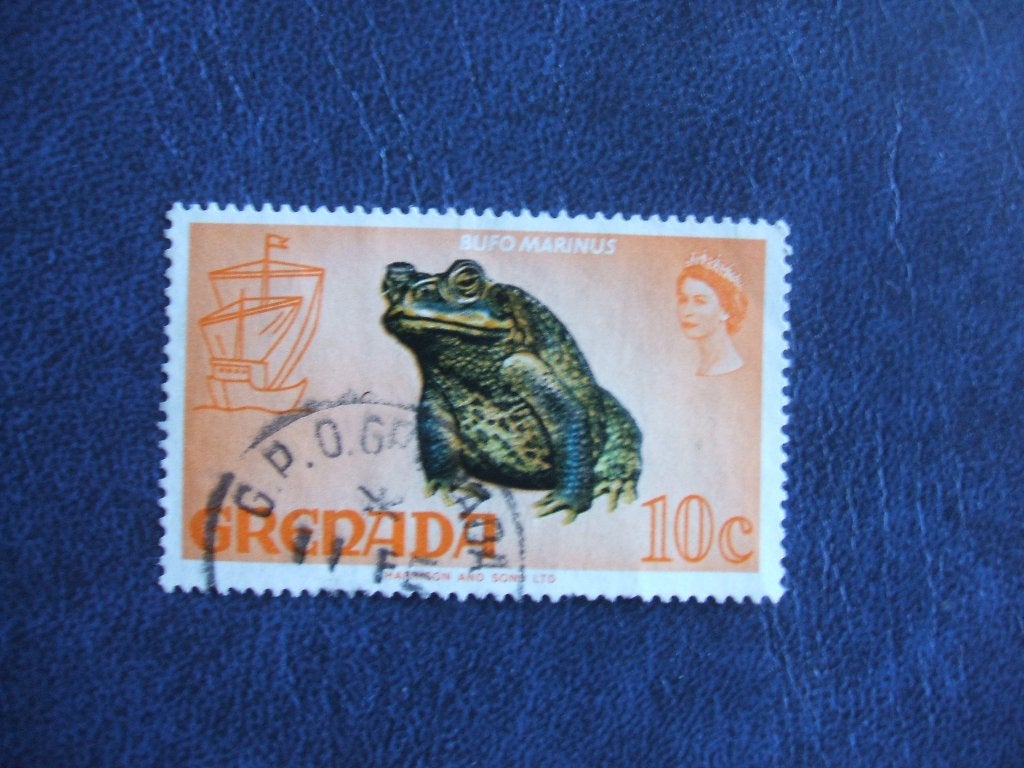 Grenada kikker, Verzenden, Gestempeld, Midden-Amerika