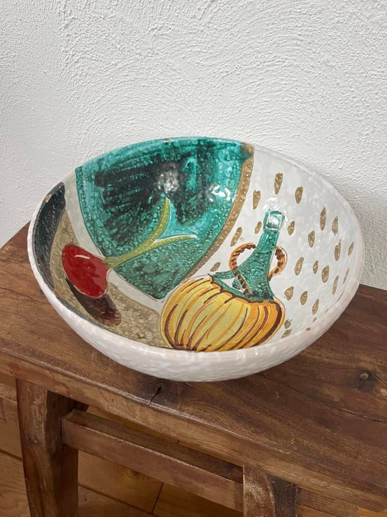 Vintage schaal pasta fruitschaal karaf wijn jaren 50-60-70, Ophalen of Verzenden