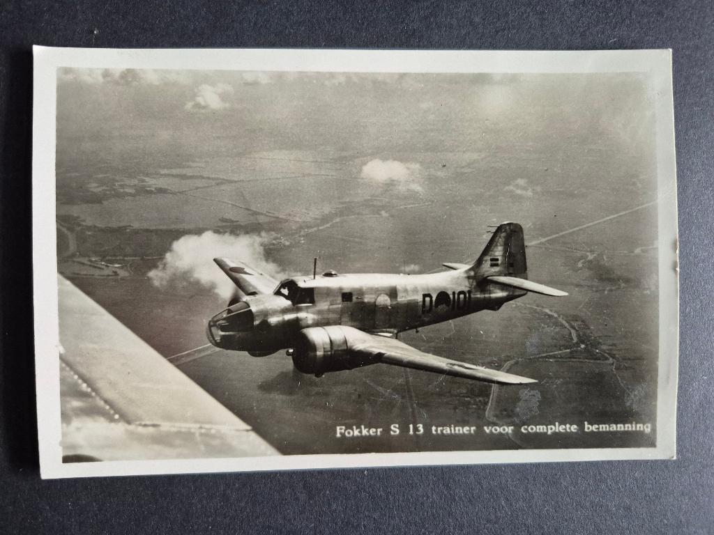 Ansichtkaart met een Fokker S.13 (A246), Ophalen of Verzenden, Gebruikt, Kaart, Foto of Prent