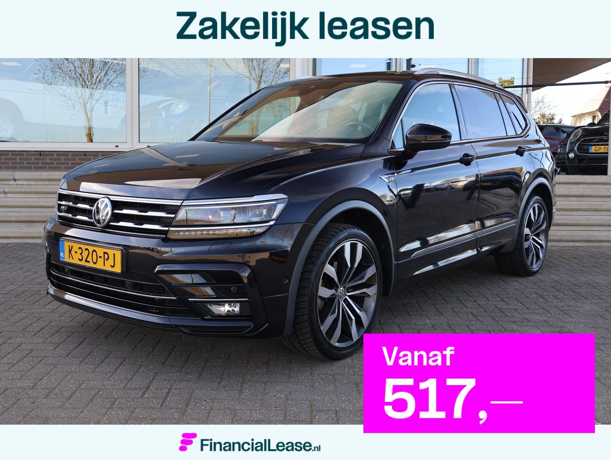 Volkswagen Tiguan Allspace 1.5 TSI DSG 7-PERS. R-LINE + PANO, 150 pk, 7 stoelen, Zwart, Origineel Nederlands