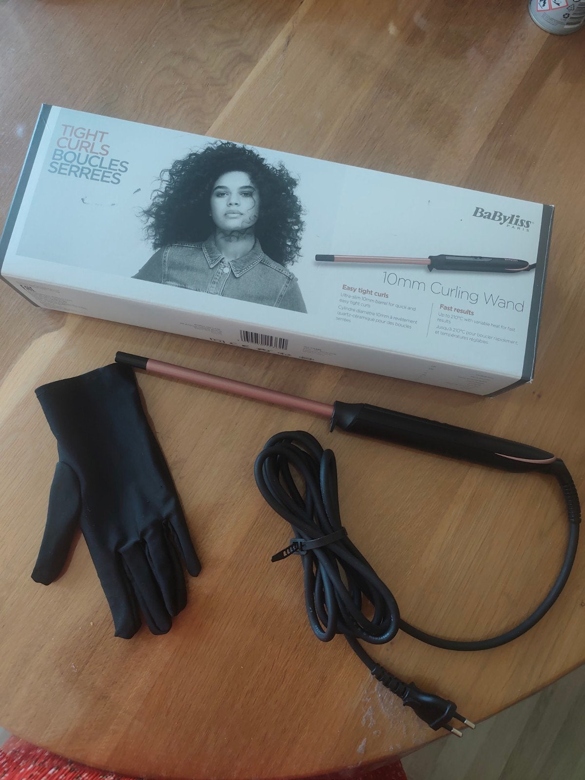 BaByliss 10mm Curling Wand - Krultang voor strakke krullen, Ophalen of Verzenden, Zo goed als nieuw, Haarverzorging
