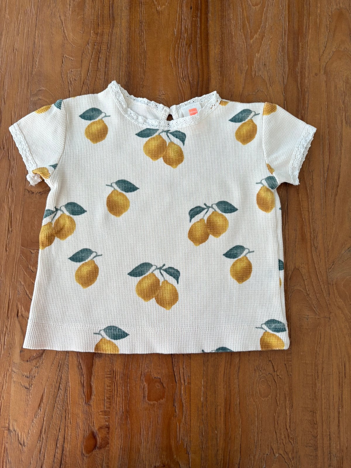 ZGAN citroenen shirt van Hema maat 80, Ophalen of Verzenden, Zo goed als nieuw, Meisje, Shirtje of Longsleeve