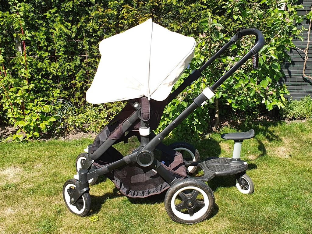Bugaboo Buffalo kinderwagen met meerijdplankje, Ophalen, Gebruikt, Bugaboo, Verstelbare duwstang