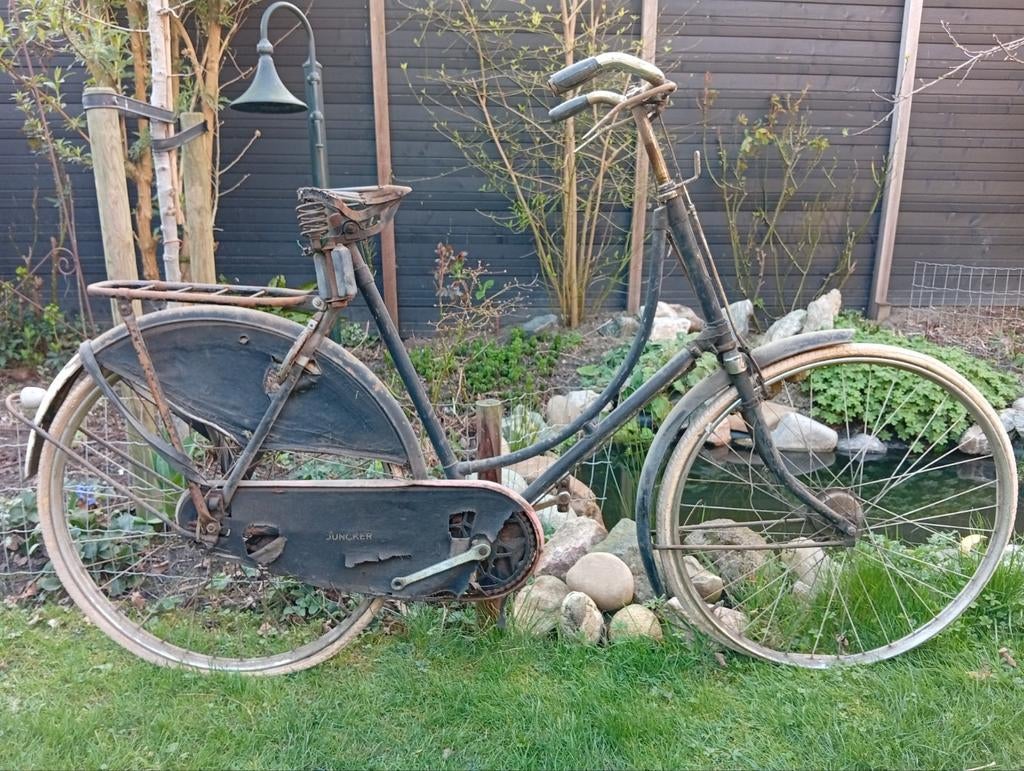 Juncker omafiets 1950 oldtimer 56 cm, Fietsen en Brommers, Fietsen | Oldtimers, 55 tot 59 cm, Ophalen