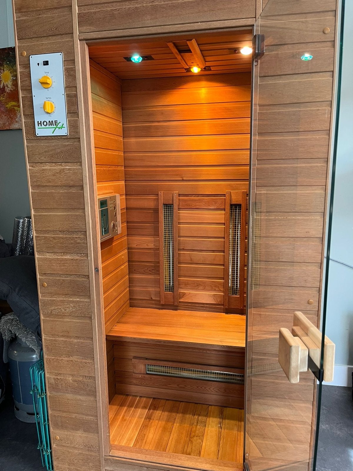 Infrarood sauna met radio/CD en lichttherapie, z.g.a.n., Ophalen, Zo goed als nieuw, Infrarood, Complete sauna