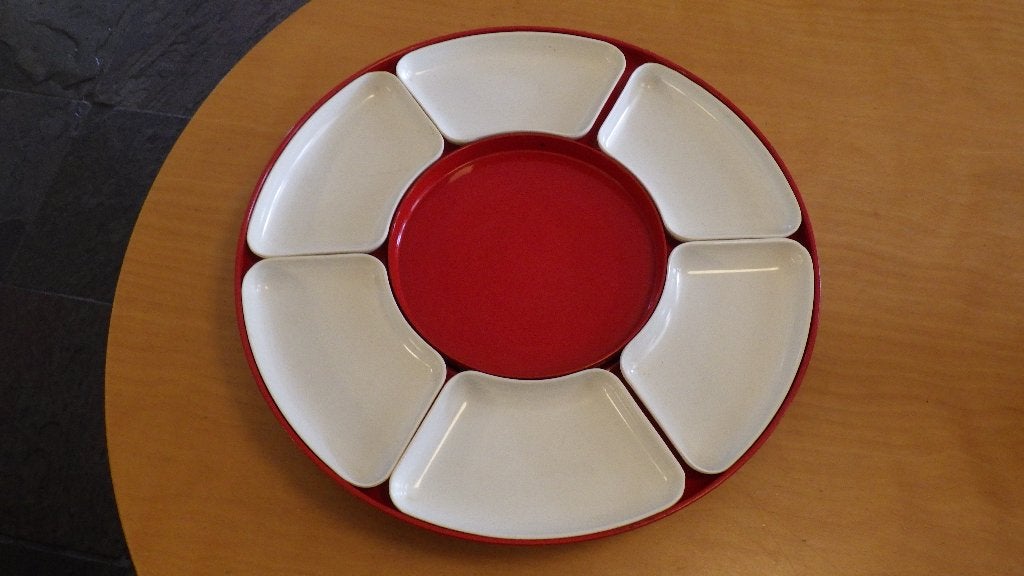 mooie retro jaren zeventig snackschaal, Ophalen of Verzenden, Overige typen