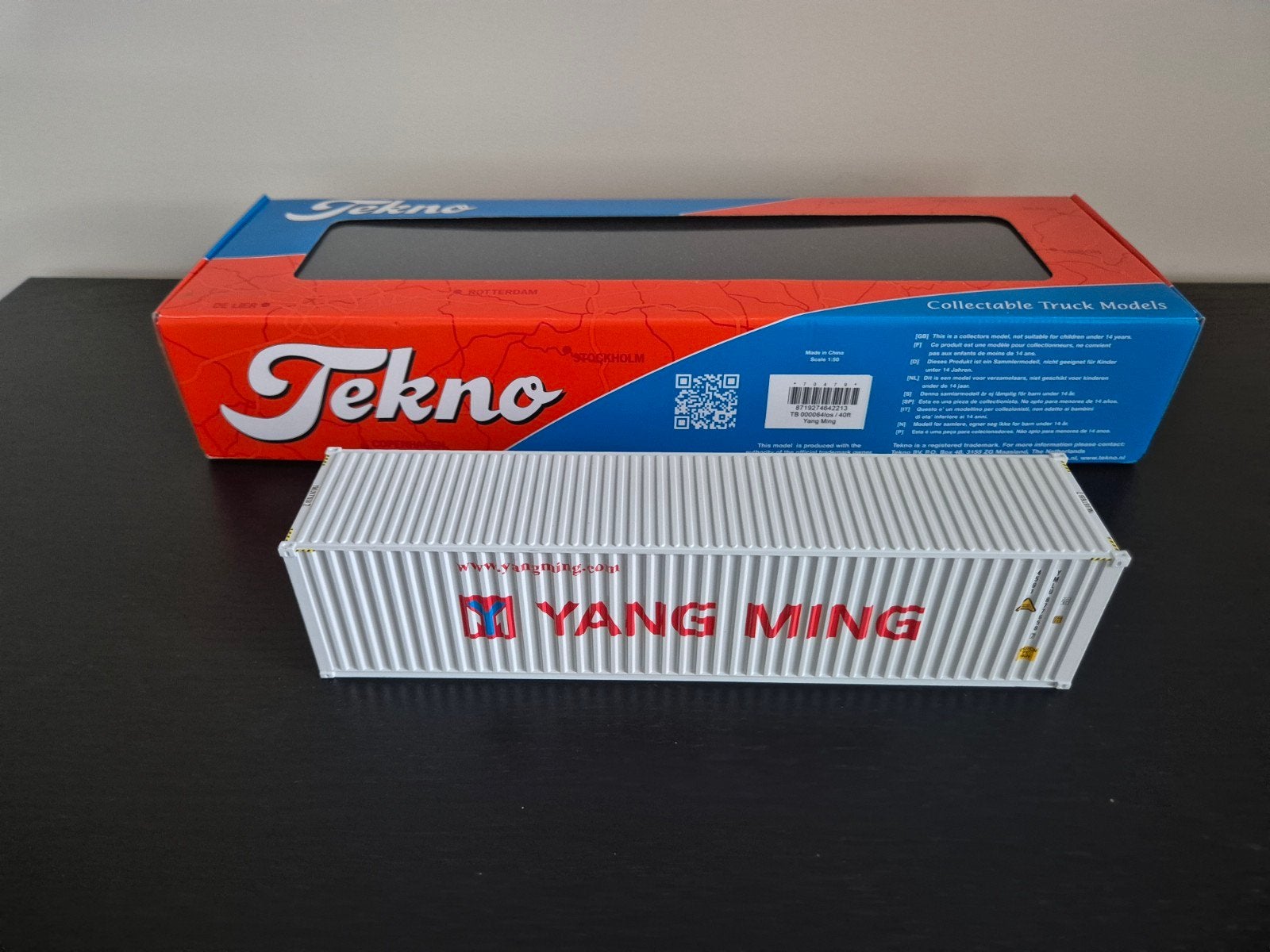 Tekno 40ft Yang Ming container, Verzenden, Bus of Vrachtwagen, Tekno