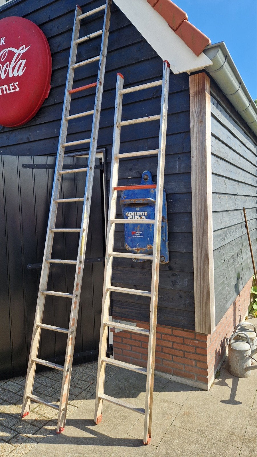 alluminium ladders, Doe-het-zelf en Verbouw, Ophalen, Gebruikt, Ladder, 2 tot 4 meter