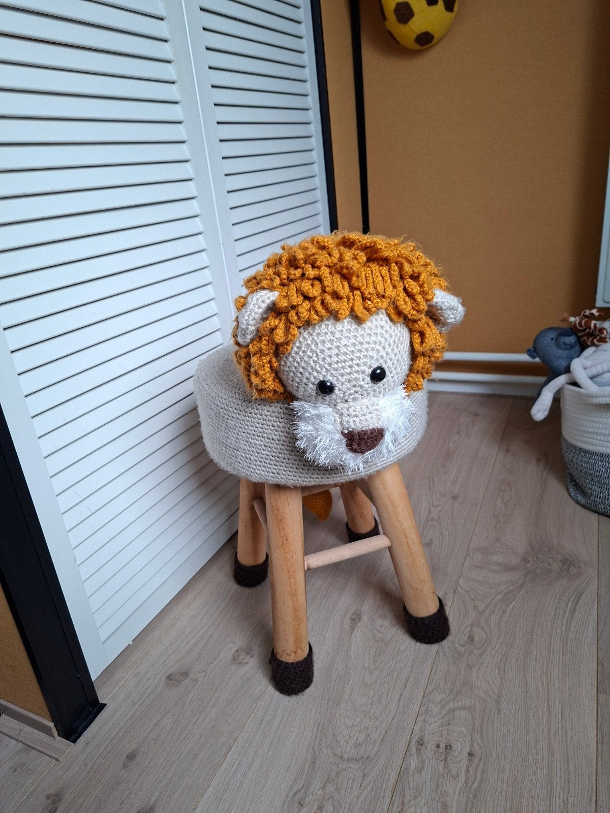 Gehaakt krukje, Huis en Inrichting, Krukjes, Ophalen, Hout