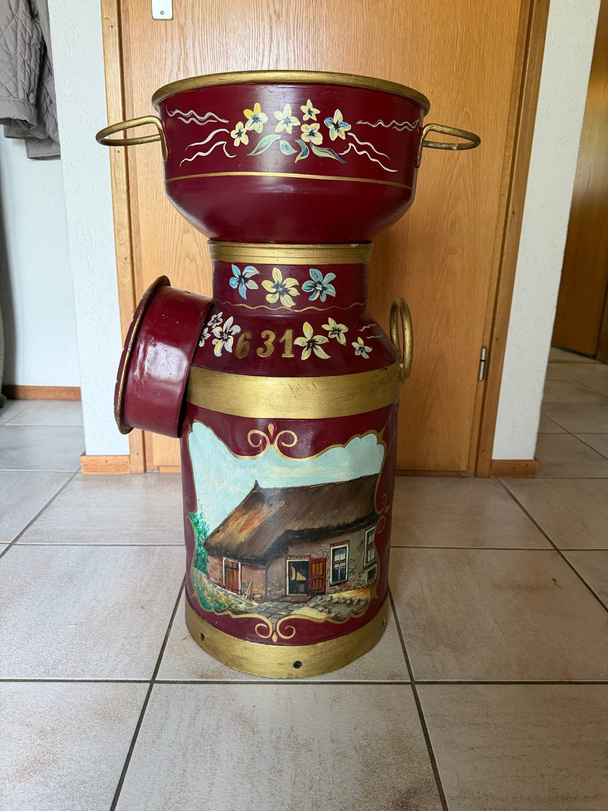 Unieke Beschilderde Melkbus - Decoratieve Blikvanger, Ophalen