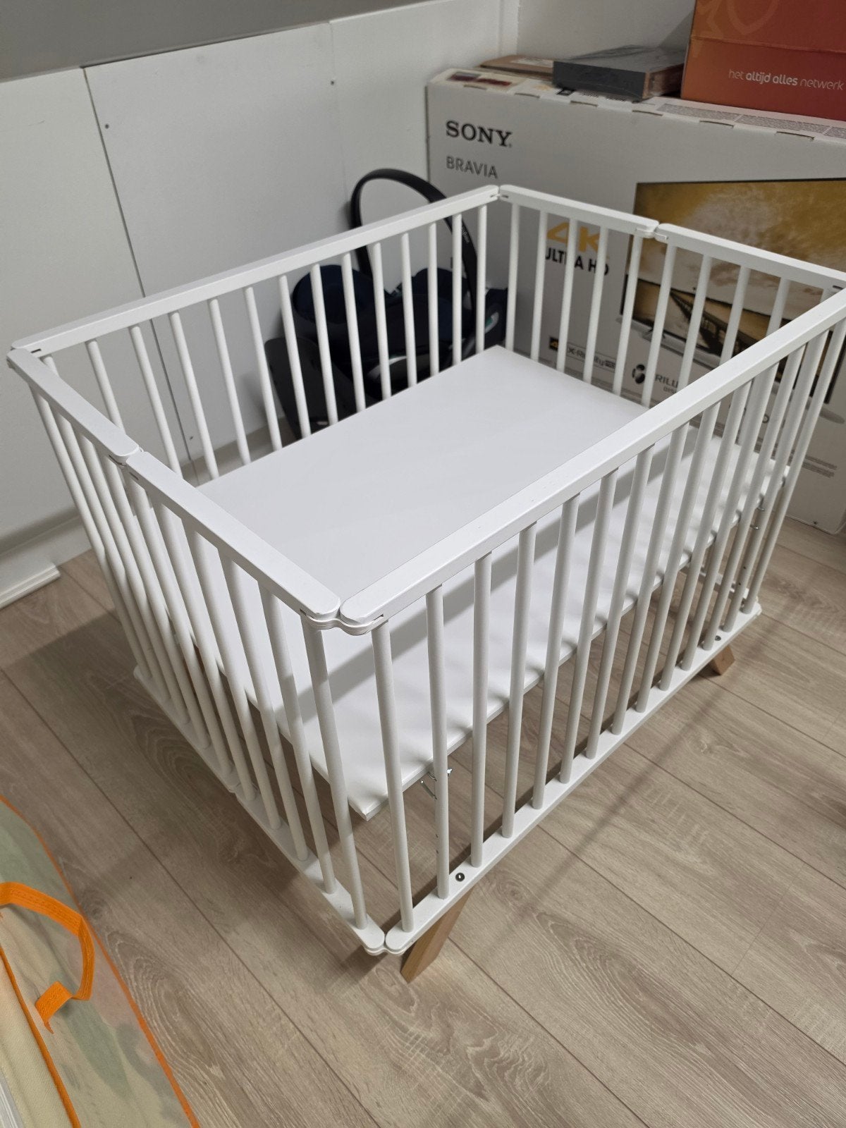 baby box wit inklapbaar, Kinderen en Baby's, Ophalen, Gebruikt, Rechthoekig