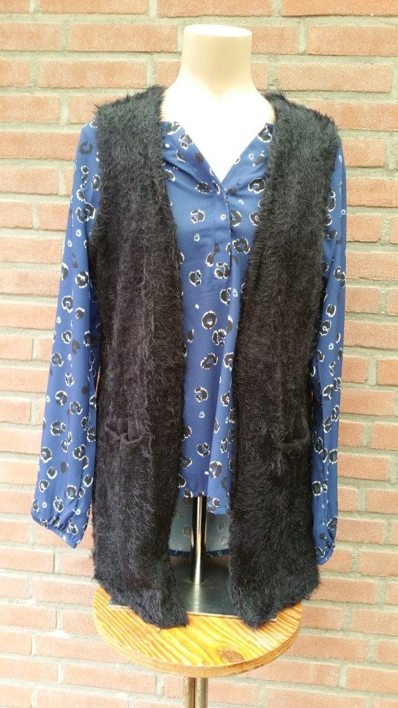 Eksept – zwart vest maat l, Ophalen of Verzenden, Zo goed als nieuw, Maat 38/40 (M), Zwart