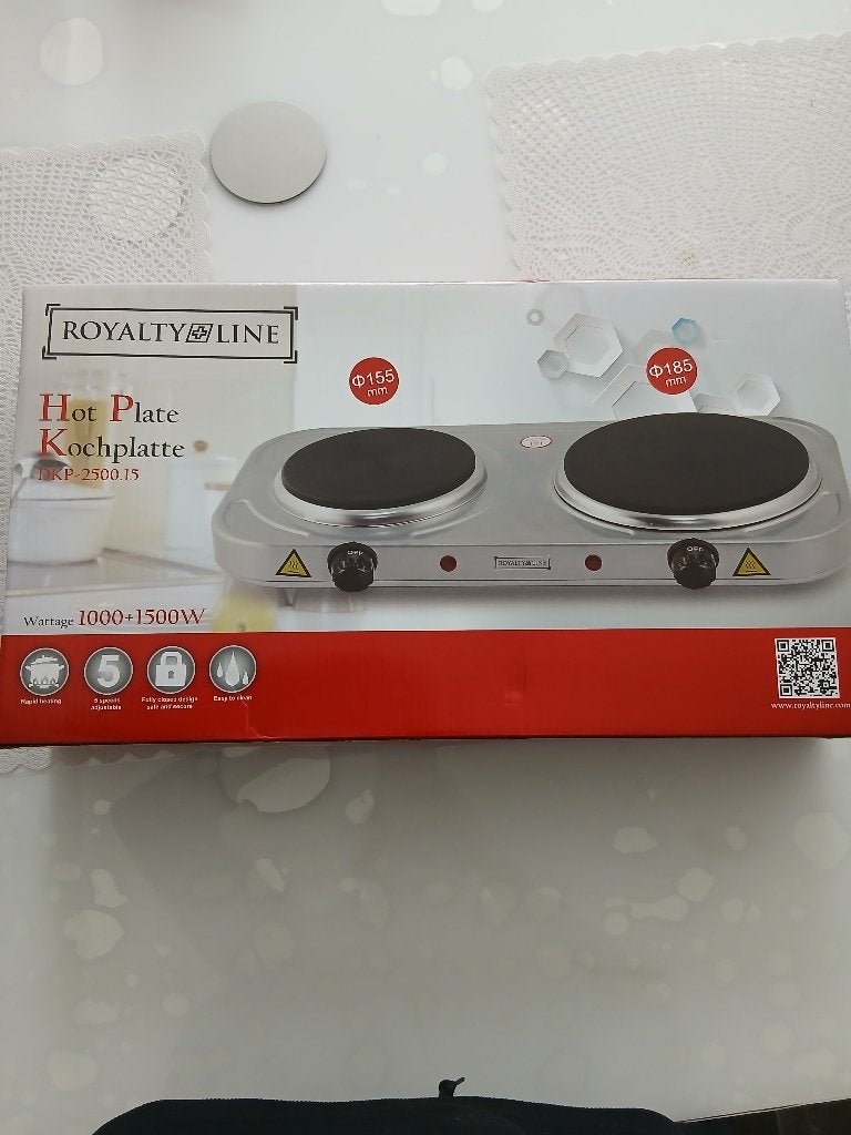 Kookplaat elektrische 2 pits Royalty Line Nieuw, Ophalen, Nieuw, 3 kookzones of minder, Energieklasse A of zuiniger