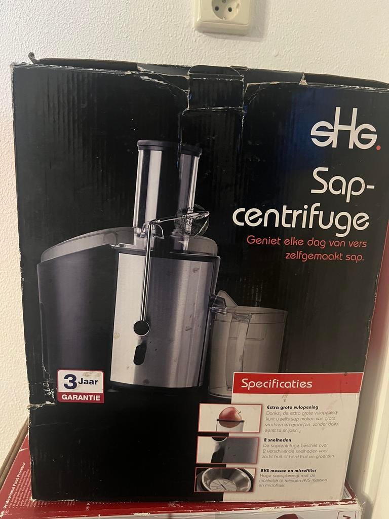 SHG Sapcentrifuge - Vers sap in een handomdraai, Witgoed en Apparatuur, Ophalen of Verzenden, Gebruikt, Elektrisch, Sapcentrifuge