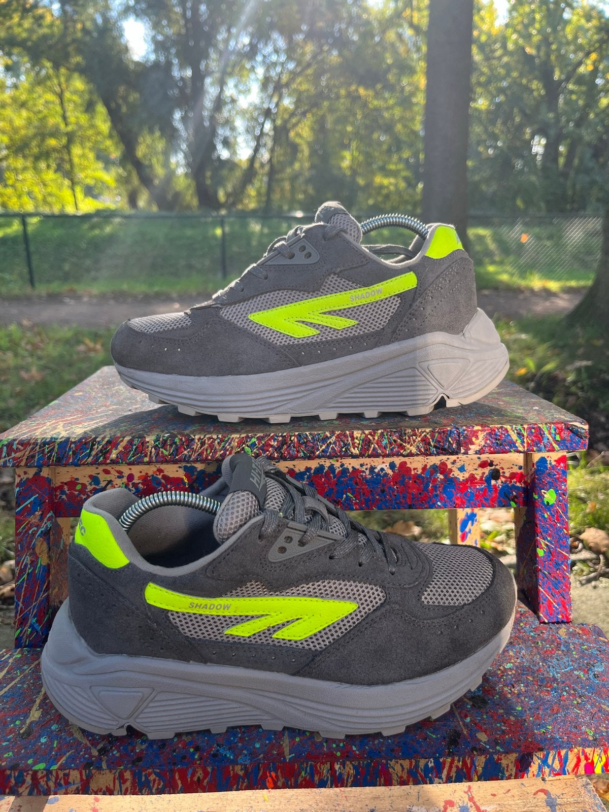 Hi-Tec Shadow RGS Sneakers - Grijs/Neon Geel, Verzenden, Sneakers of Gympen, Grijs, Gedragen