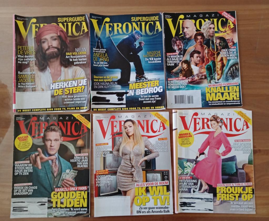 Tv gidsen 6 Veronica  en 7 Max gidsen, Ophalen of Verzenden, Gelezen