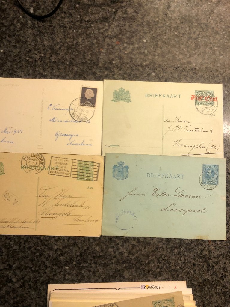 Nederland.  leuke partij oude briefkrt / mooie stempels, Postzegels en Munten, Ophalen of Verzenden, Nederland