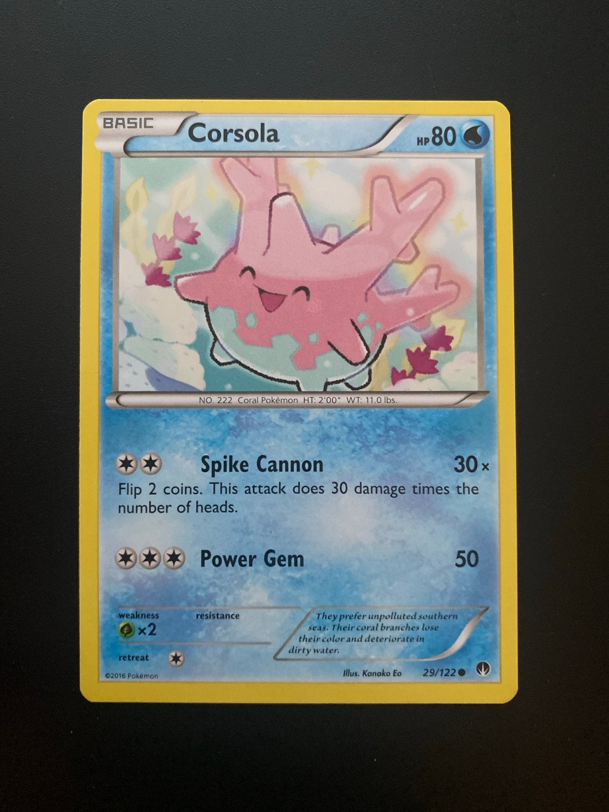 Corsola 29/122 XY Breakpoint (2016) Packfresh Mint!, Ophalen of Verzenden, Nieuw, Losse kaart