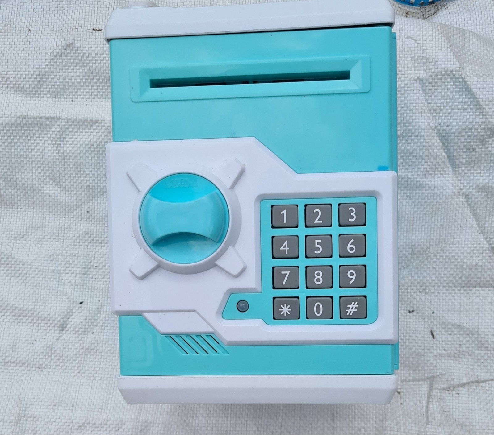 Elektronische spaarpot met pincode - Blauw/Wit, Ophalen of Verzenden