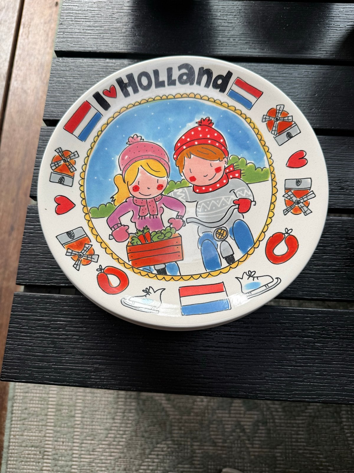 Blond Amsterdam I Love Holland Borden (4 stuks), Ophalen, Zo goed als nieuw, Bord(en), Aardewerk