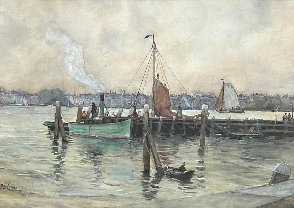 Adolf Le Comte (1850-1921) - ‘Het Groene Sleepbootje’, Ophalen